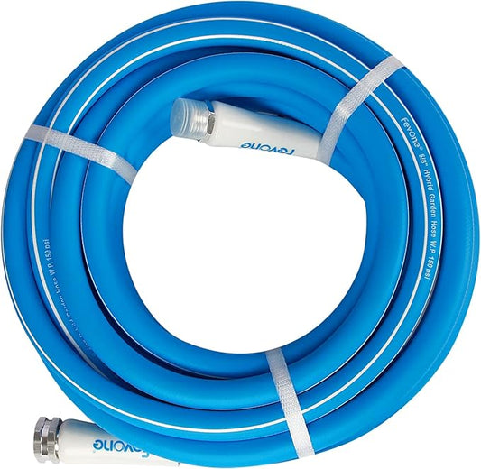 Fevone Garden Hose 25 ft., Lightweight Hybrid Water Hose, Flexible and Durable, Leak-Free Connections