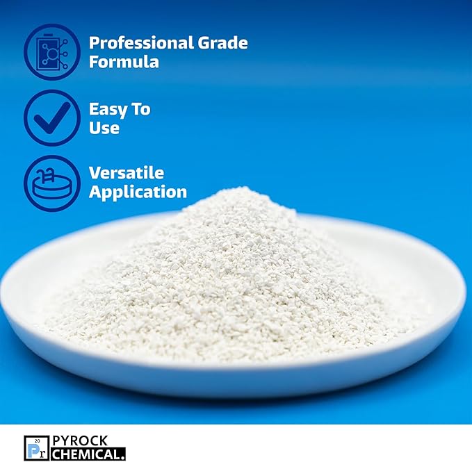 Pool Shock by Aqua Org Plus - 65% Granular Cal Hypo - Swimming Pool Shock for In-Ground, Above Ground, Spas & Hot Tubs - 50-Pack of 1 Pound Bags