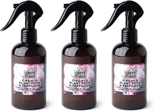 Cute Farms Orchid Plant Food Fertilizer Mist (Three - 8 oz. Spray Bottles)
