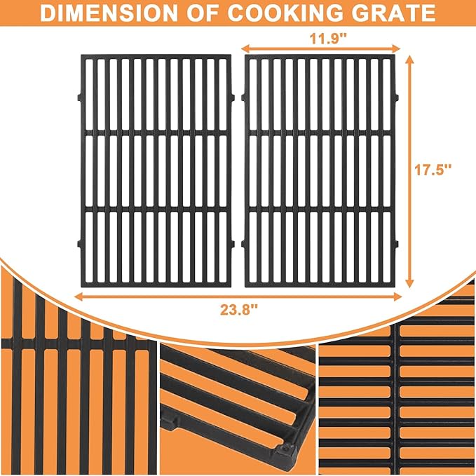 Grill Parts for Weber GS4 Spirit 2 Grill Parts Spirit II/I 300 SER Replacement Parts for Weber 67046 Flavorizer Bars 7636 69797,Weber Spirit 2 Grill Grates 7638,Burner 67025 69787&Crossover Tube 69898