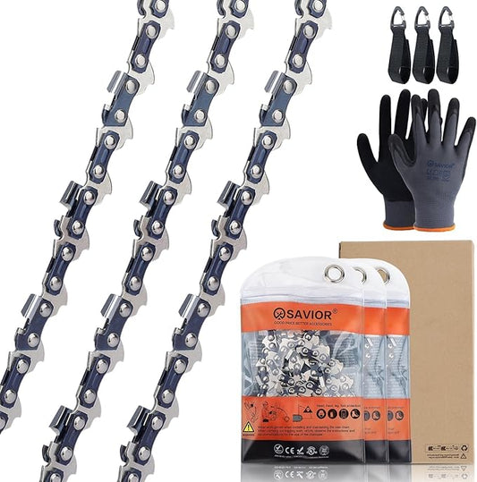3PC 18 Inch Replacement Chain for Greenworks GCS80420, GCS80421,GCS80450, 18 Inch Chainsaw Chain for Greenworks 20332 2000002