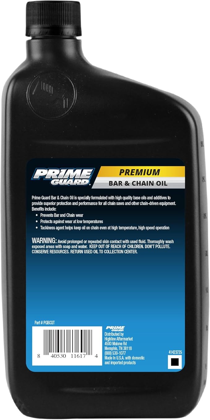Prime Guard Bar & Chain Oil - 1 Quart