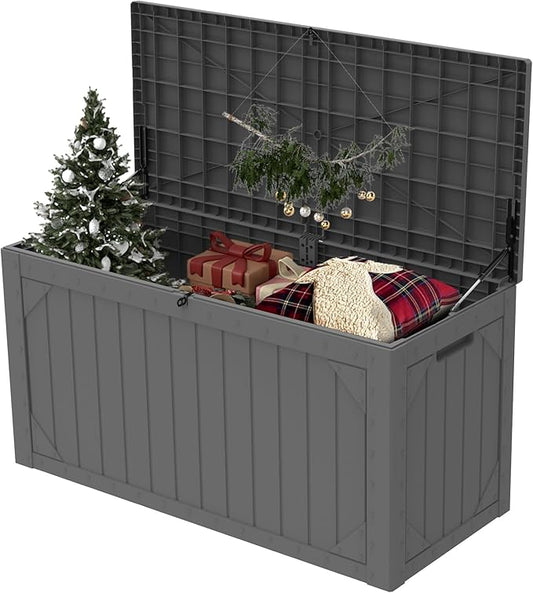 Deck Box for Patio (Grey, 102GAL)