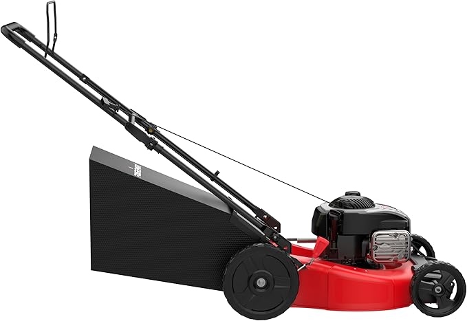 PowerSmart Gas Lawn Mower 21-inch with 140cc Briggs and Stratton E550 Engine, 2-in-1 Push Mower with Mulch, Bagger
