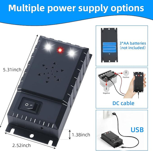 4 Packs Rodent Repellent for Car Engines, Ultrasonic Mouse Rat Repeller with Battery Powered, Keep Mice Out of Under Hood, Mice Deterrent with Strobe Lights for Car Engine Indoor & Outdoor Use (4)