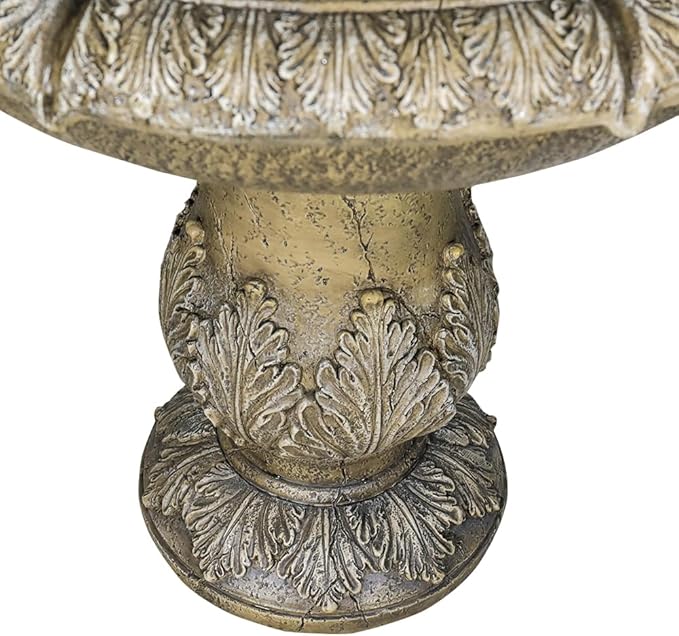 ourrco 47.2" H Italian Outdoor Floor Standing Fountain and Waterfalls 2-Tier Water Fountains with Budding Lotus Top for Outdoor Garden, Backyard, Porch, Deck, Lawn, Patio