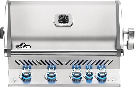 Napoleon BIPRO500RBNSS-3 Built-in Prestige PRO RB Natural Gas Grill Head, 500 sq.in. + Infrared Infrared Rear Burner, Stainless Steel