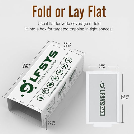 20 Sticky Insect Trap for Mice & Crawling Insects – Flat or Foldable, Scented Safe & Easy Indoor Use
