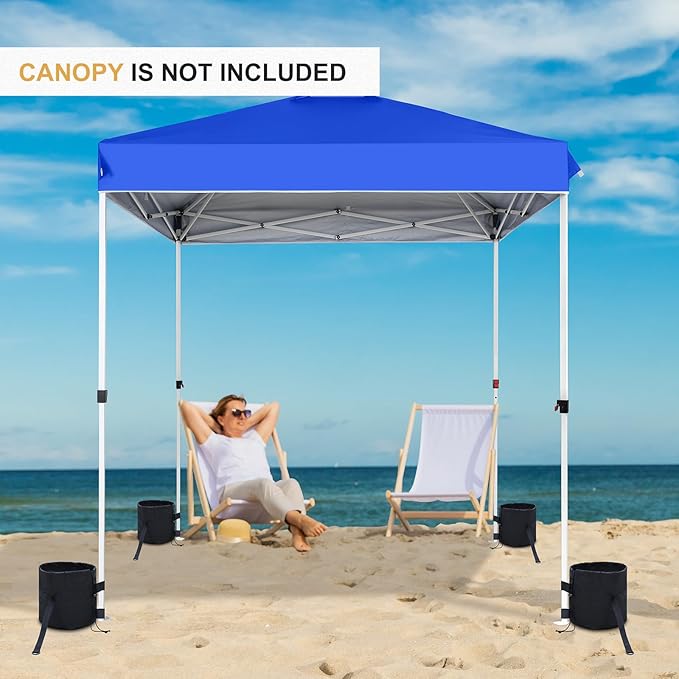 EAGLE PEAK Pop up Canopy Tent Weight Bags 160 lbs Pack of 4, Gazebo Sand Bags 4pcs Per Set, Sand NOT Included, Black
