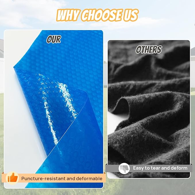 Pool Liner Pad for Above Ground Pools, 12 FT Round Pool Pad, Puncture Protection Mat, Extend Swimming Pool Liner Life, Durable PE Material