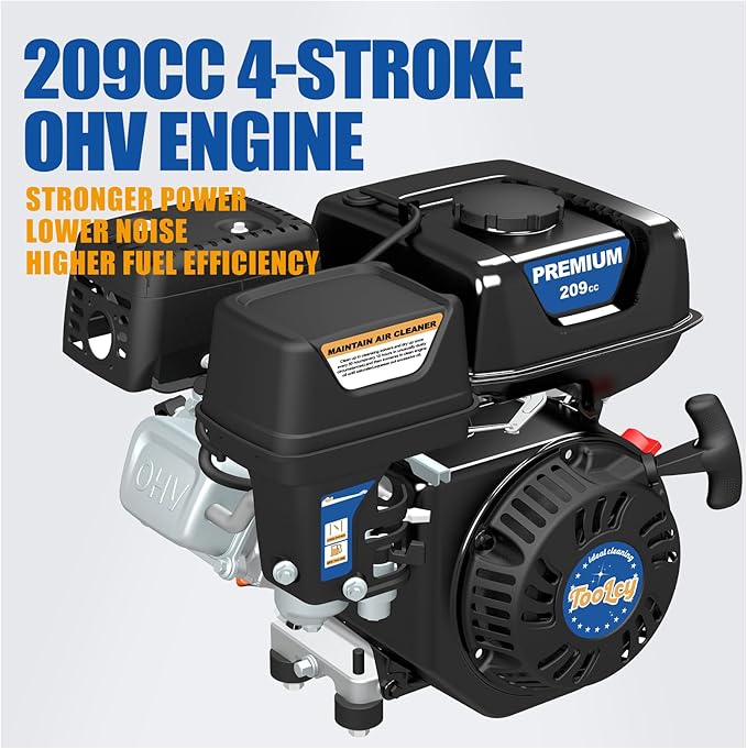 TOOLCY Gas Powered Pressure Washer, 3200 PSI and 2.6 Max GPM, 35FT Extended Power Hose, Kink-Less Swivel Gun with & 5 Nozzles, Reinforced Pump, for Cars/Fences/Driveways/Homes/Patios