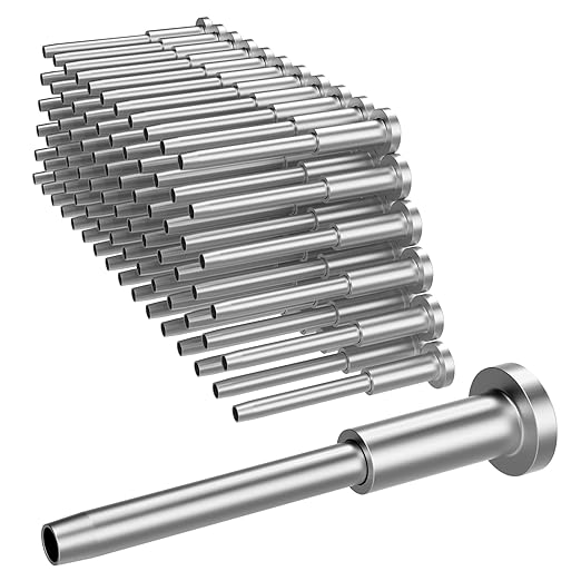 BLIKA 80 Pack Invisible Cable Railing Kit, T316 Stainless Steel 1/8" Invisible Receiver and Swage Stud End for Cable Railing, Swage Tensioner 1/8" for Wood/Metal Post, Cable Railing Hardware
