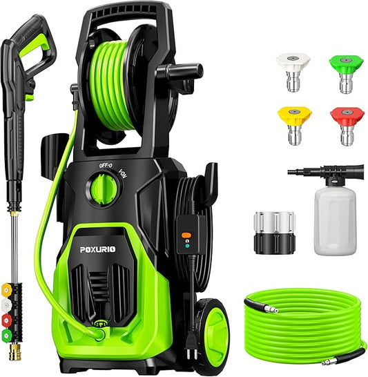 Electric Pressure Washer, 4000PSI 2.8 GPM Power Washer with Foam Cannon 35FT Hose Electric High Pressure Washer for Fences, Patios, Decks, Patios and Cars Powerwasher
