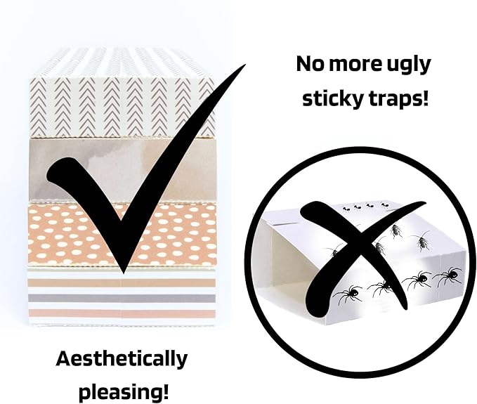 Insect Sticky Traps “BUG beds” Decorative Glue Pads, Aesthetic, Non-Toxic, Indoor, Pest Control- Mouse, Spider, Bed Bug, Cockroach, Brown Recluse, Cricket, Grasshopper, Gecko, Beetle, Scorpion