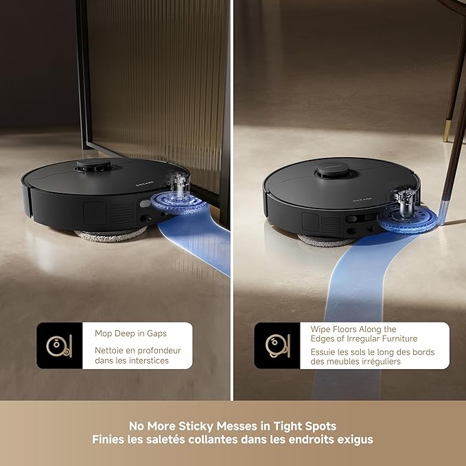 DREAME L40s Ultra AE Robot Vacuum and Mop Combo, 19,000Pa Suction, Self Emptying Dust Box, Flexible Mop & 167℉ Self Cleaning Washboard, Diverse Brush Selection, All-in-One Station, Auto Refill