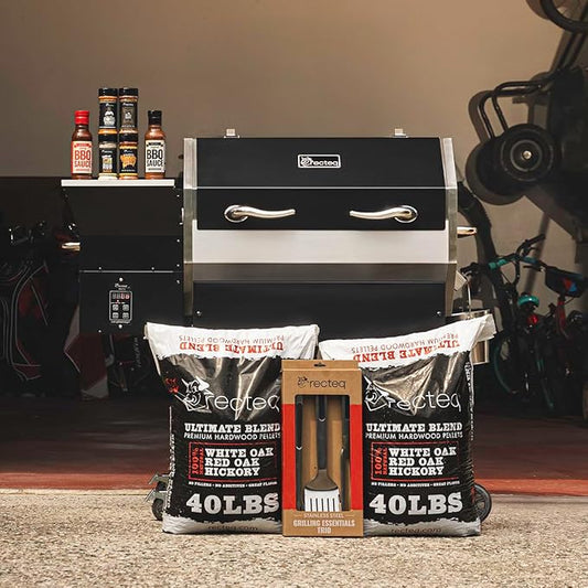recteq pellet smoker grill Weekend Warrior Bundle, Wood Pellet Grill Smoker, Outdoor Grills & Smokers, 740 Sq. In. Cooking Area, 18 lb hopper