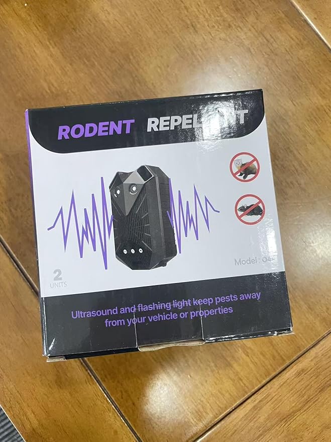 2PACK Mouse Repellent for Cars, Rodent Repellent for Car Engines Under Hood, Mouse Deterrents That Work for from Car Engines, Room, Indoors with Strobe Light Battery Powered Keep (Eagle)