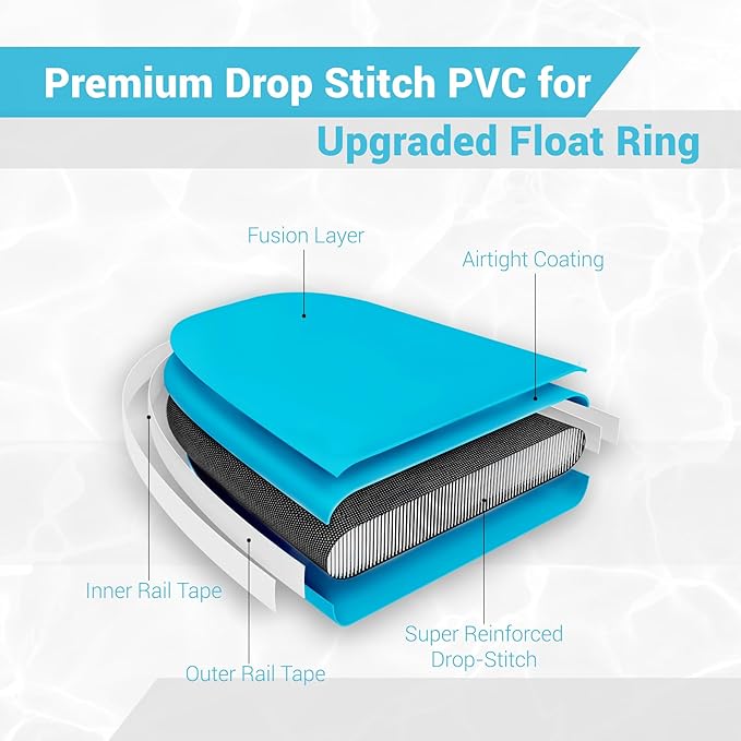 UPWELL Round Inflatable Pool Float Hammock with Backrest - Heavy Duty Mesh Mat for Adults, Tanning, Lakes and Rivers
