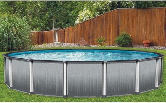 In The Swim 18' Round Above Ground Swimming Pool - Weekender (Premium) Package - Featuring: Sand Filter, Pump System and A-Frame Ladder