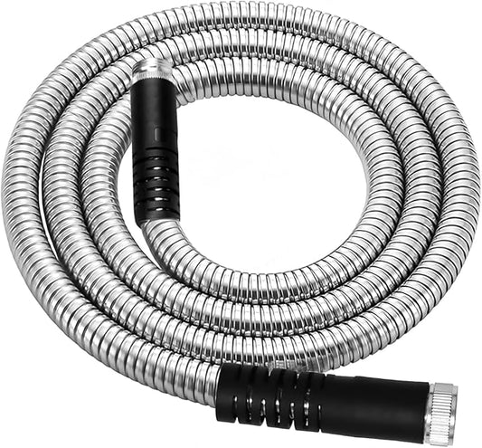 Stainless Steel Garden Hose 5FT, Perfect RV Accessory, Drinking Safe, Highly Flexible & Durable, Female to Male(Silver)