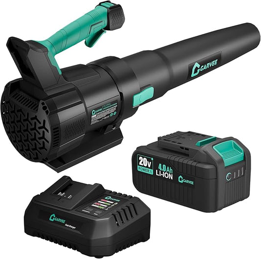 Brushless Cordless Leaf Blower - 650CFM & 200MPH, Electric Leaf Blower w/4.0Ah Battery, 20V Blowers Cordless, Lightweight Battery Blowers for Lawn, Patio, Yard, Garden, Outdoor