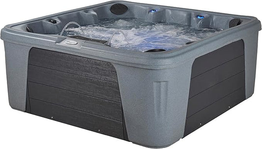 Palm Beach Outdoor Hot Tub, Fits 7 Adults, 30-Jets, Built in Ice Bucket, Free Cover & Filter, Great for After Workouts & Relaxation with Family/Friends