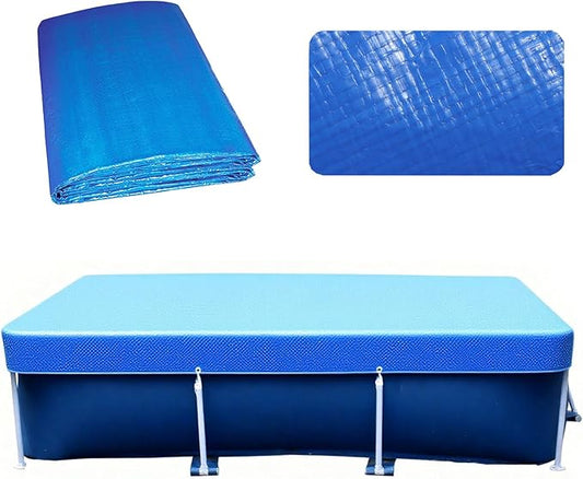 118 x 79 in Rectangle Pool Cover, 10x6 Rectangular Frame Swimming, 10 Foot Pool Cover, Durable PE Tarpaulin Dust Proof Rain Proof Garden Outdoor Above Ground Square Pools Cover (118''x79'')
