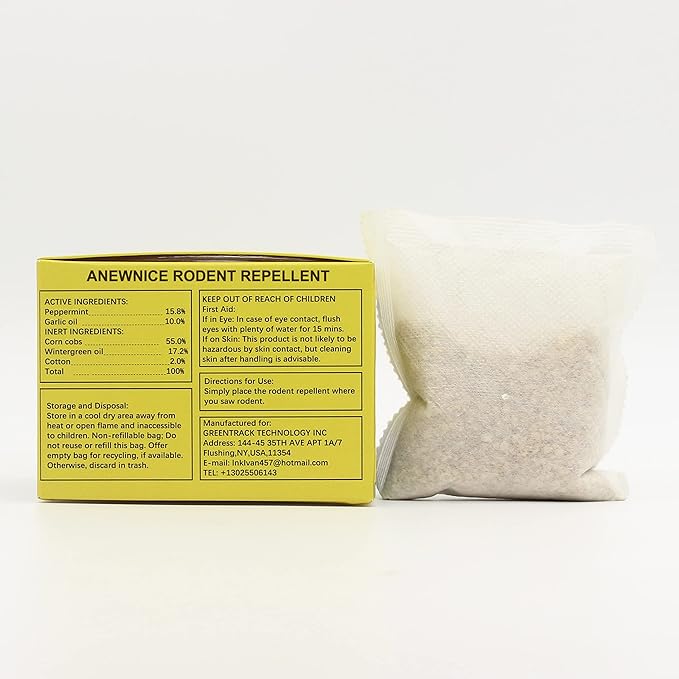 Rodent Repellent, Squirrel Repellent, Chipmunk Repellent Outdoor/Indoor - 9 Pouches