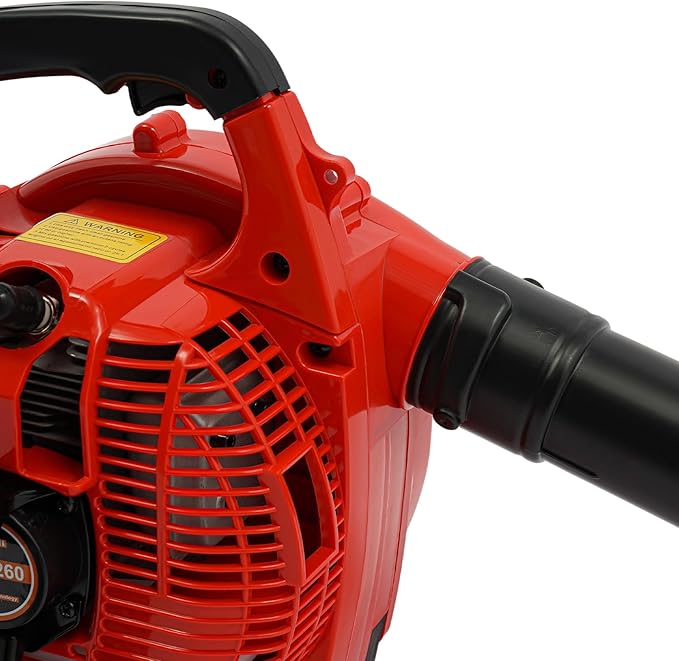 25.4CC Leaf Blower & Leaf Vacuum Mulcher, 2-Stroke Handheld Gas Powered Leaf Blower for Yard Cleanup, Mulching & Debris Collection, Red