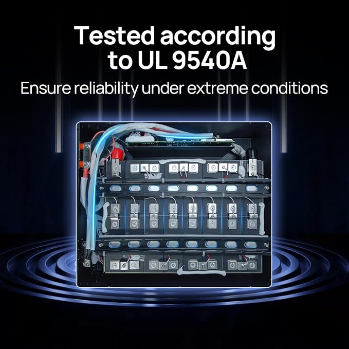 ECO-WORTHY 48V 400Ah Server Rack Battery LiFePO4 w/Bluetooth | 4 Pack 20.48kWh Solar Battery Kit for Home Backup | UL1973 & UL9540A & CEC Listed (Get Free 48V Monitor)