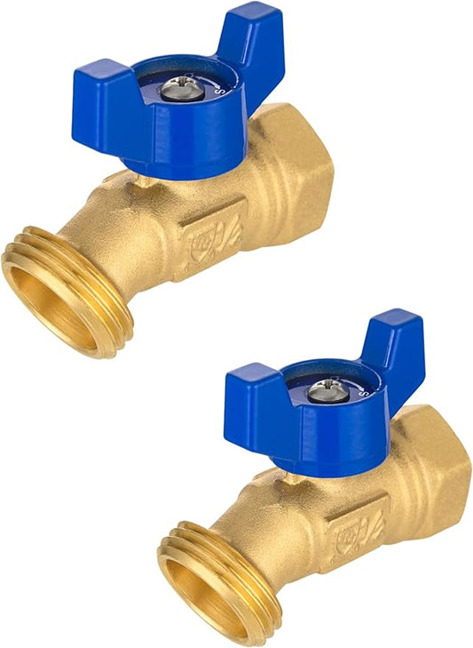 EFIELD (Pack of 2) 1/4-Turn Outdoor Spigot, Sillcock Hose Bibb Valve 1/2" Female NPT Inlet ×3/4" Male GHT Threaded Garden Hose Outlet/Connector,(SILLCOCK039-2PCS)