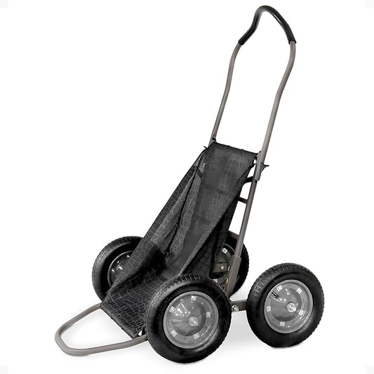 Hawk Crawler Multi-Use Folding Cart, Deer Hunting Fishing Cart w/ 500 Lb Capacity for Hauling Game, Bait, Hunting Gear, & Wood, Flat Dark Earth Gray