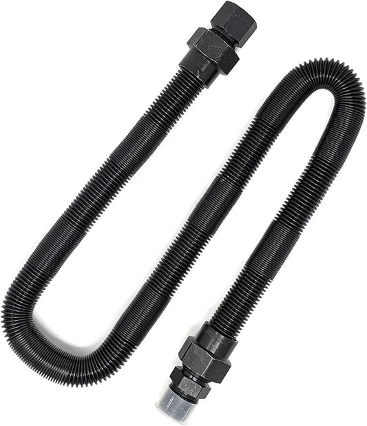 Midwest Hearth 3/4" Whistle Free Gas Flex Line for Fire Pit - Black (48" Long)