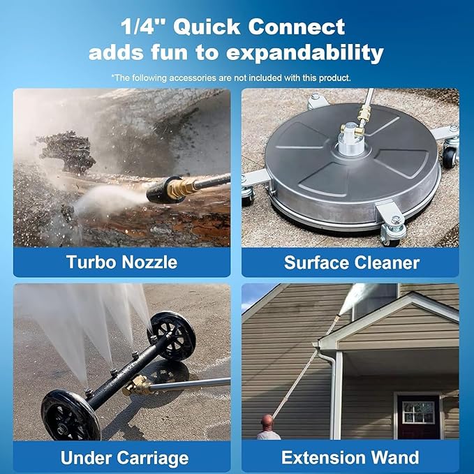 Imdot Pressure Cleaner, Heavy Duty Power Cleaner with Foam Cannon, 4 Nozzle Tips,33FT Hose and Soap Bottle for Home/Cars/Driveways/Patios/Decks/Fences