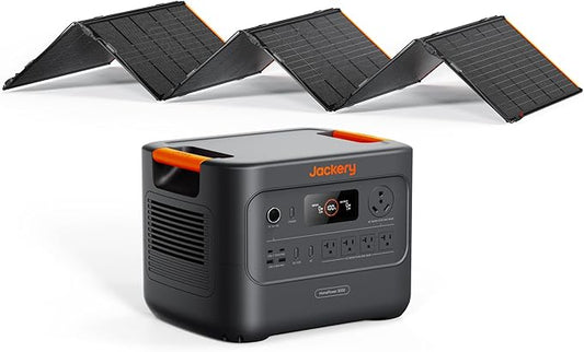 Jackery HomePower 3000 Portable Power Station with 500X Solar Panels, 3600W (Surge 7200W) Output, 3072Wh LFP Solar Generator, Essential Backup for Home Use, Power Outage, Emergencies