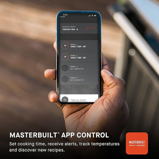 Masterbuilt® Gravity Series® 800 Digital Charcoal Grill, Griddle and Smoker with Digital Control, App Connectivity and 800 Cooking Square Inches in Black, Model MB20040221
