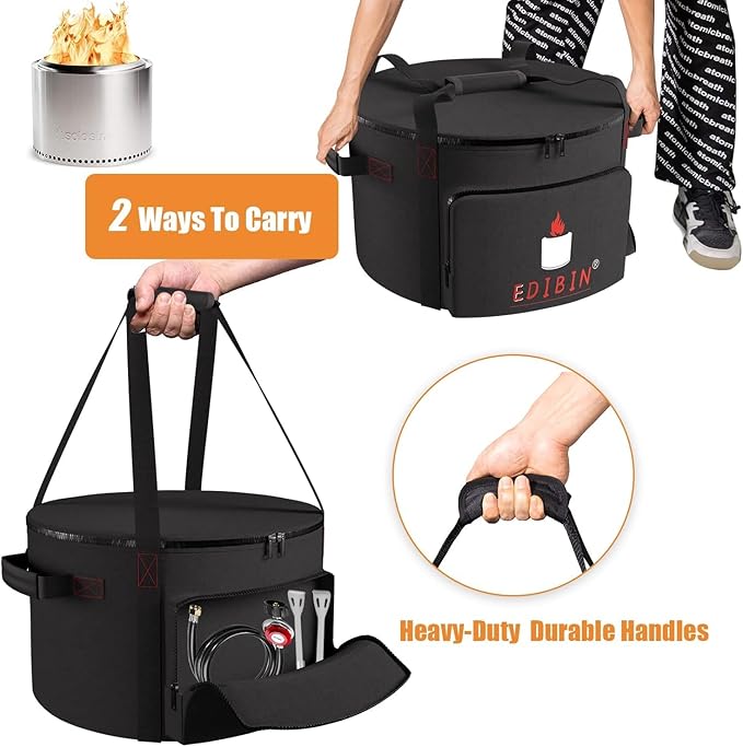 Outdoor Smokeless Carry Bag Fit Solo Stove Yukon Portable Fire Pit 27x17 Inches,Carry Case for Solo Stove Yukon 27 Inch Smokeless Fire Pit (Only Bag)