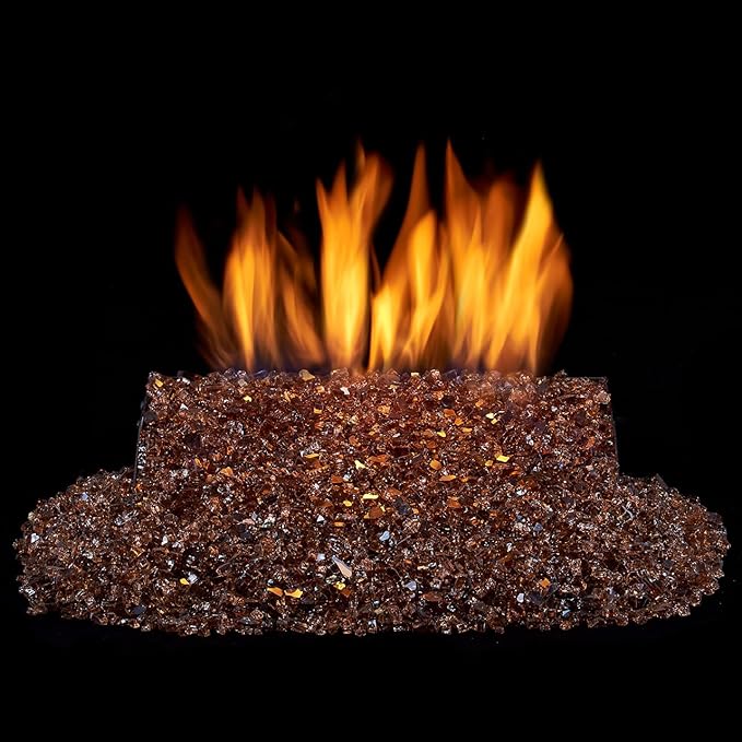 Duluth Forge 1/4 in. Classic Copper Fire Glass - 10 lb. Bag Fire Pit Glass 14COGM