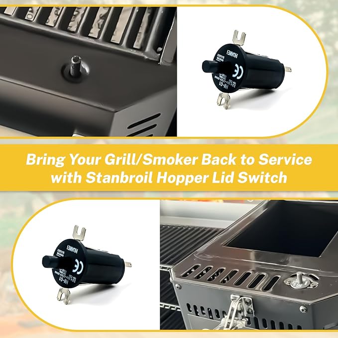 3 pcs Hopper Lid/Door Switch Kit Masterbuilt Electric Replacement Smoker Parts For Masterbuilt Gravity Series 560/800/1050xl Digital Charcoal Grill + Smoker