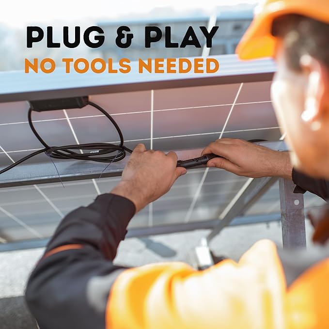 XYRIS Solar Connectors Y Branch Parallel 1 to 2 Adapter Cable Wire Plug Tool Kit for Solar Panel (M/FF+F/MM, 2 Pair)