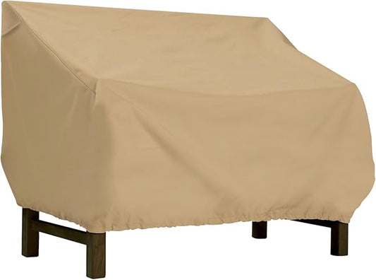 Classic Accessories Terrazzo Water-Resistant 58 Inch Patio Bench/Loveseat Cover, Outdoor Bench Cover