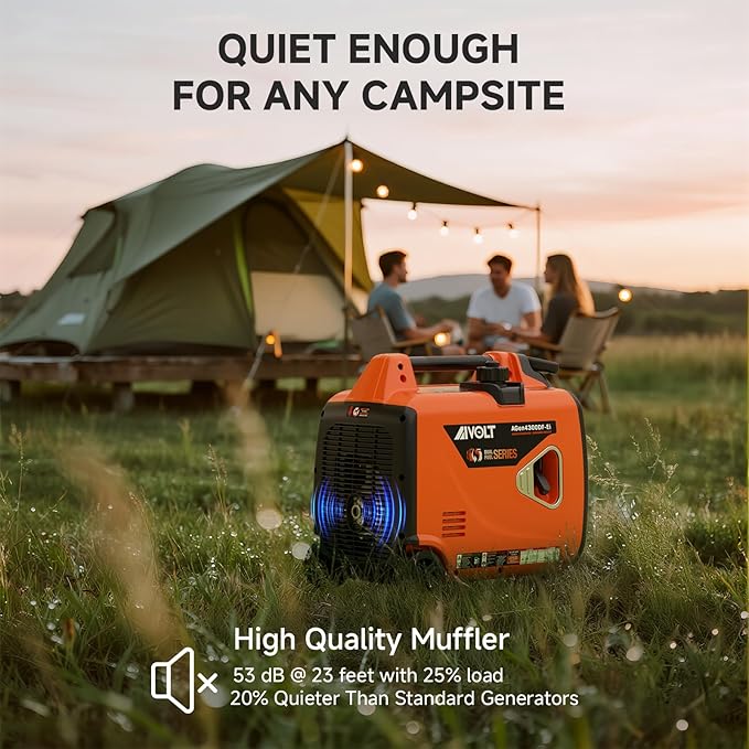 4300W Dual Fuel Inverter Generator w/Wheel Kit, Remote Electric Start, Auto-switch, Ultra-quiet for RV Camping & Home Backup