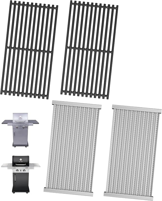 463642316 Emitter Plates & Cooking Grates for Charbroil TRU-Infrared 466642416 463632320 463644220 463675016 463675016P1,Infrared Grill Replacement for Charbroil G369-0030-W1 G362-2100-W1,17 Inch
