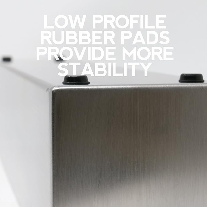 Buhbo Modern Trough Rectangle Planter 16 inch, Brushed Stainless Steel
