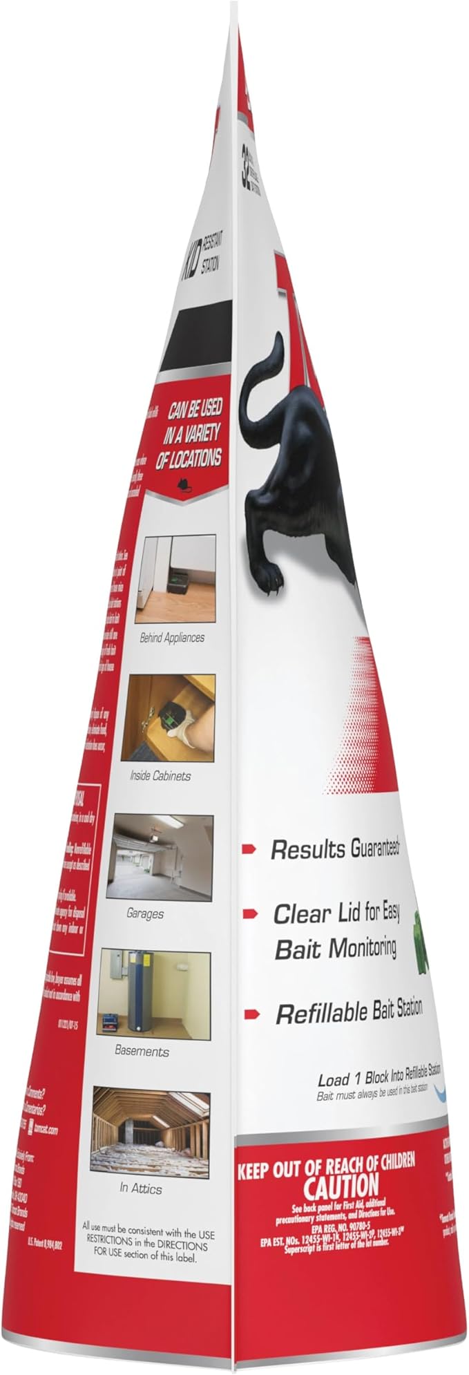 Tomcat Mouse Killer(e) Refillable Station for Indoor Use - Child Resistant (1 Station with 32 Baits)