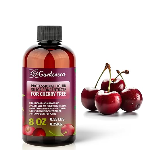 𝐁𝐄𝐒𝐓𝐒𝐄𝐋𝐋𝐄𝐑 Liquid Silica Plant Supplement - 8oz - Cherry Tree Liquid Silica Boost Fertilizer - Stronger Stems & Healthy Leaves for Indoor & Outdoor Cherry Tree Plants (Makes 45 Gallons)