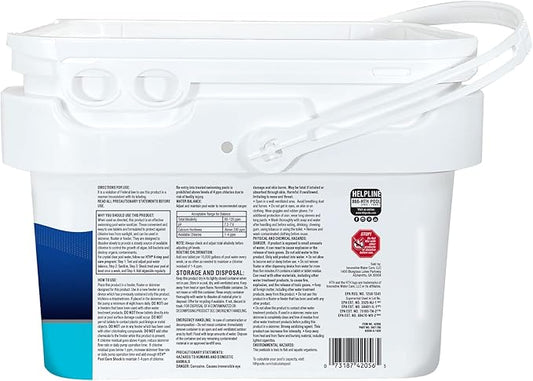 HTH 42056W Swimming Pool Care 3" Chlorine Tabs Ultra, Individually Wrapped Tablets, 8lb