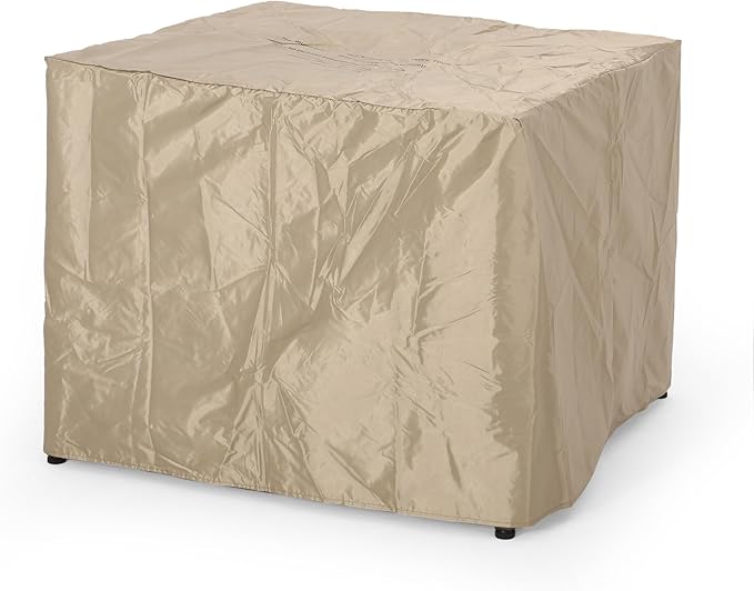Propane Fire Pit Table, 31.25" WPC Base Firepits for Outside, Square Gas Fire Pit for Outside Patio, Propane Fire Table for Deck, Pool, 40,000BTU, Tank Inside, Tank Not Included, Grey