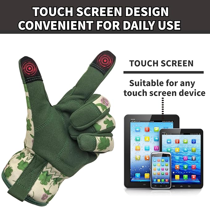 Thorn Proof&Puncture Resistant Gardening Gloves with Grip,Garden Glove for Women, Leather Yard Work Gifts