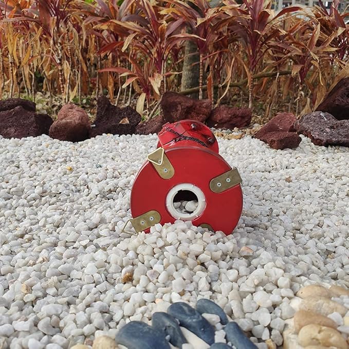 Glorison Fire Hydrant for Dogs to Pee On-16 Inches Red Puppy Pee Post Training Tool Resin Yard Garden Indoor Outdoor Statue